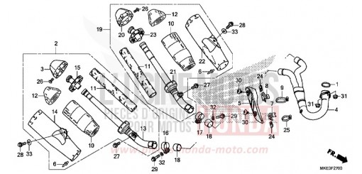 EXHAUST MUFFLER CRF450RXJ de 2018